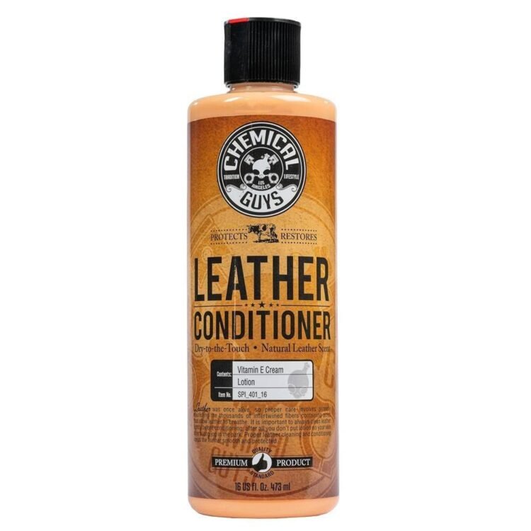 Boca Chemical Guys Leather Conditioner sredstva za negu i zaštitu kože na beloj pozadini.